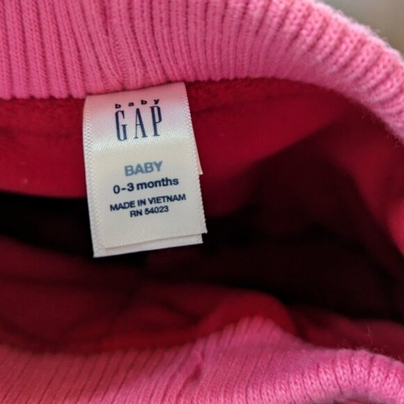 Baby Gap Pink 0-3 Months Fleece Lined Outdoor Pants Drawstring Snaps Closure - Picture 4 of 7